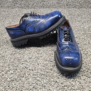 Gladiator England wingtip brogue shoes Uk‎ 7/US 7.5M-9W 90s Grunge Navy Blue
